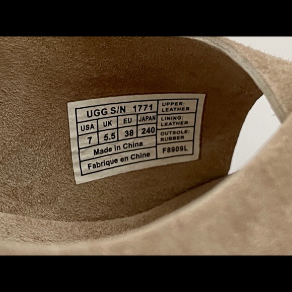 UGG Suede Wedge Sandals - Tan - Picture 6 of 7